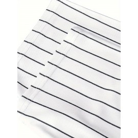 Men's Classic #16 White Striped Baseball Jersey with Embroidered Letters - Breathable, Button-Up Short Sleeve Shirt for Training & Competition