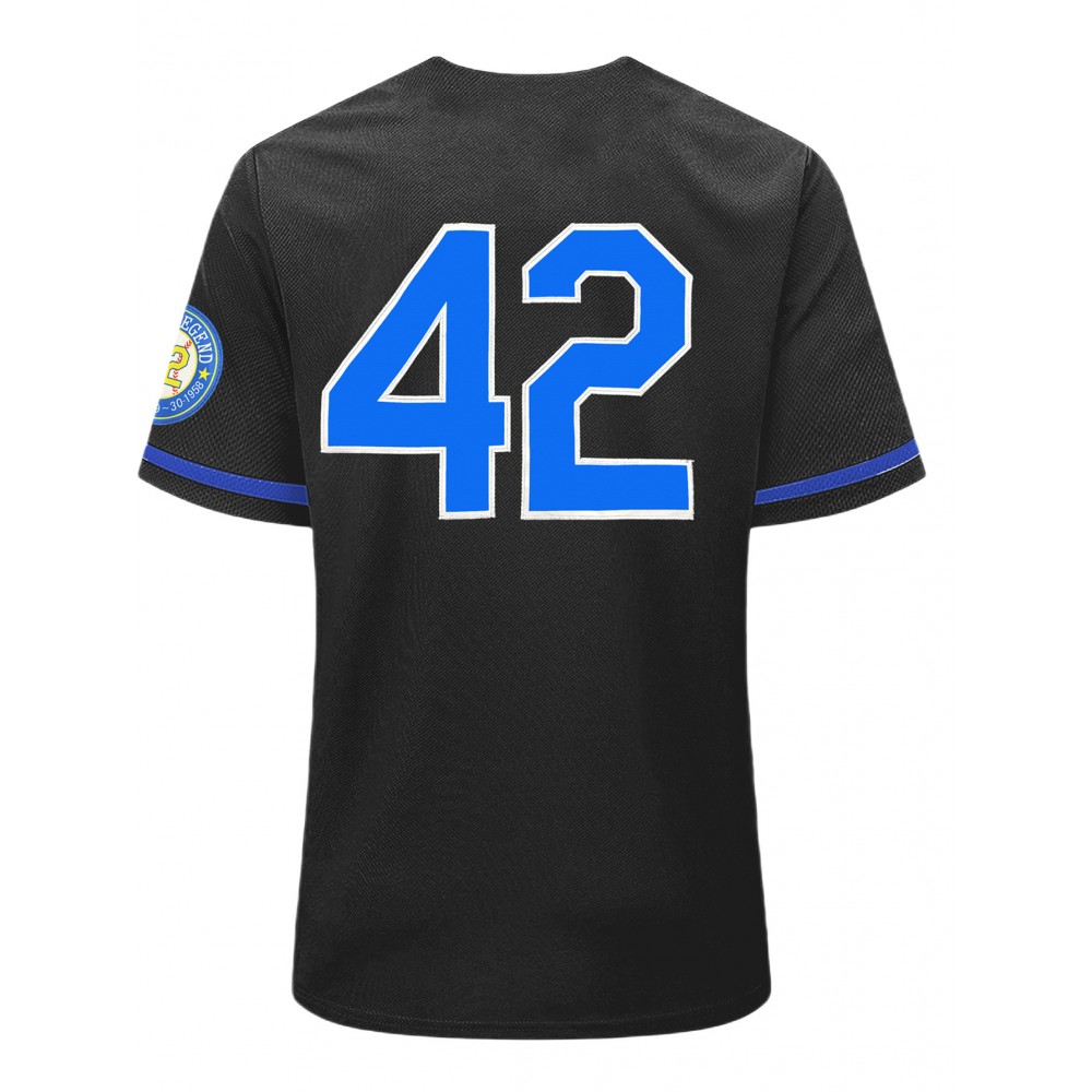 Men's Black #42 Baseball Shirt - Men's Black #42 Baseball Shirt -