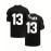 [Black Rugby Jersey #13] Black Breathable Rugby Jersey - Men's V-neck Short Sleeved Uniform for Training and Matches - Embroidered American Football Shirt #13