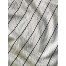 Men'S White Striped # 22 Baseball Shirt, Classic Letter Embroidery Design, Breathable Button Style Short Sleeved Shirt, Suitable for Training And Games