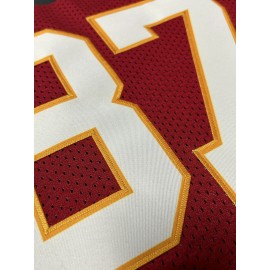 Men'S Loose-Fitting Red American Football Jersey #87, Featuring Embroidered Details, Suitable for Sports, Fashion, Casual Wear, And Street Style, with Breathable Fabric for Rugby.