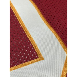 Men'S Red #15 Football Jersey - Loose Fit, Embroidered V-Neck Sports Shirt for Casual & Outdoor Wear, Breathable Mesh Fabric with Striped Trim, Perfect for Casual Attire, Sports Jersey | #15 Jersey | Durable Jerse