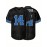 Men's Black #14 Embroidered American Football Jersey - Loose Fit Breathable V-Neck Rugby Top with Blue & White Stripes, All-Season Casual Streetwear for Sports & Outdoor Activities, Athletic Leisure Wear