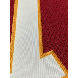 Men's Red #7 Embroidered American Football Jersey - Loose Fit Breathable V-Neck Rugby Shirt for Sports, Casual & Streetwear | All-Season Machine Washable Top, Athletic Apparel, Durable Sportswear