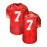 Men's Red #7 Embroidered American Football Jersey - Loose Fit Breathable V-Neck Rugby Shirt for Sports, Casual & Streetwear | All-Season Machine Washable Top, Athletic Apparel, Durable Sportswear