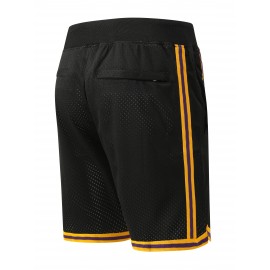 Men's black # basketball shorts, classic letter embroidery design, button style short sleeved breathable shirt, suitable for training and competition