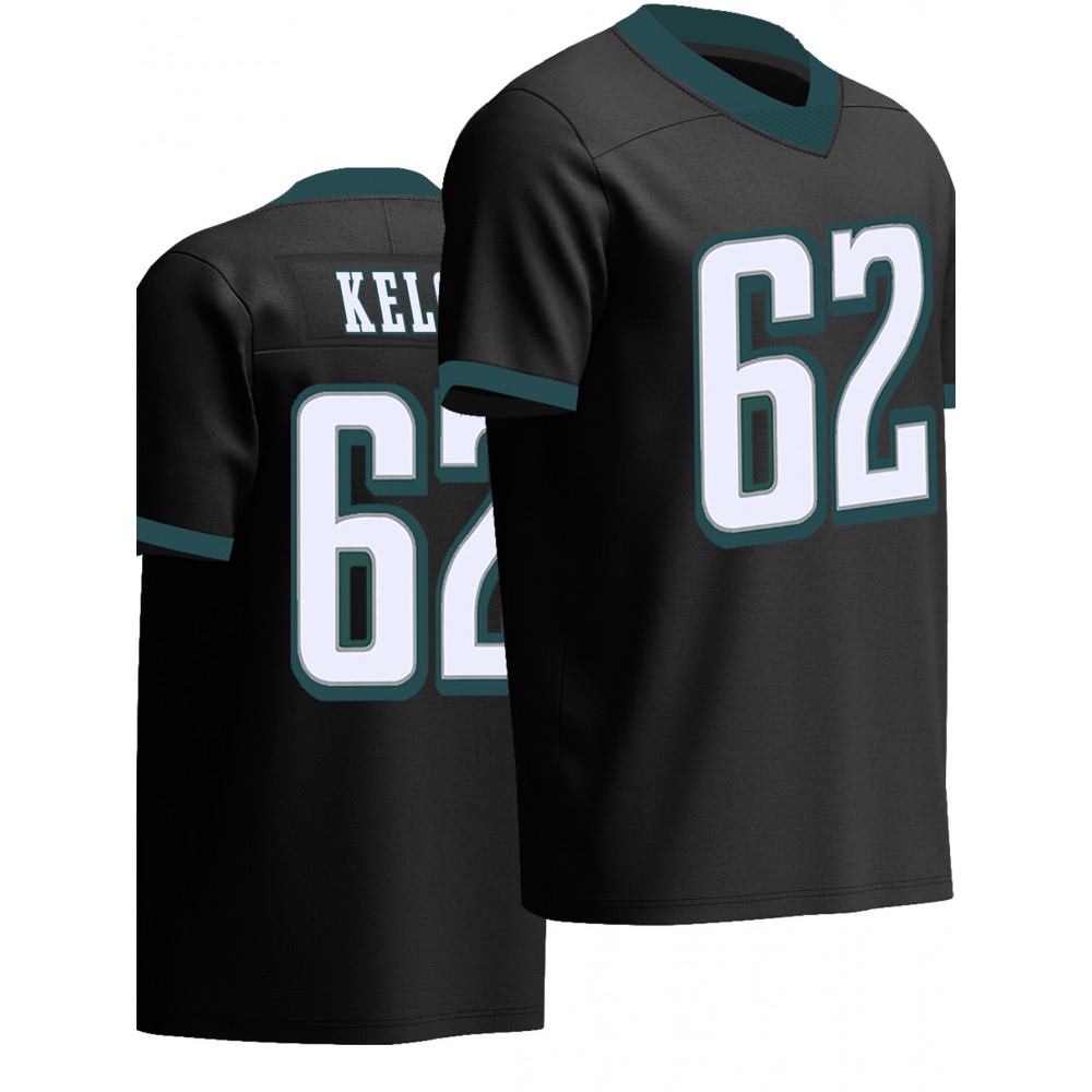 Men'S Black #62 Breathable Rugby Jersey, Sports V-Neck Short Sleeved Uniform for Training And Matches, Embroidered American Football Shirt Men'S Black #62 Breathable Rugby Jersey, Sports V-Neck Short Sleeved Uniform for Training And Matches, Embroidered American Football Shirt