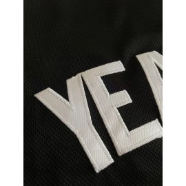 Men's Black #11 Baseball Shirt - Loose Fit V-Neck Embroidered 