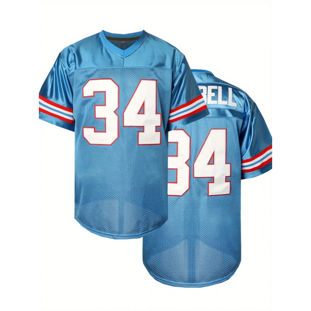 Men'S Moon Orchid # 34 American Football Jacket Loose Embroidered Sports, Fashionable, Casual, Street Breathable Rugby Top Men'S Moon Orchid # 34 American Football Jacket Loose Embroidered Sports, Fashionable, Casual, Street Breathable Rugby Top