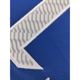 Men's Blue Black Gradient #3 Baseball Shirt - Loose Fit V-Neck Breathable Streetwear with Embroidered Lettering, All-Season Casual Sports Top for Outdoor Activities & Beach Parties, Summer Sports Apparel, Sporty Design, Durable Sportswear