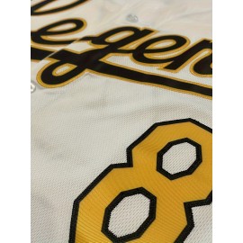 Men's Short Sleeve Baseball Jersey With Letter And Number Embroidered For Training And Competition