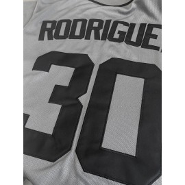 Men'S Gray # 30 Baseball Shirt with Loose Embroidery for Sports, Fashion, And Leisure, Breathable on The Street