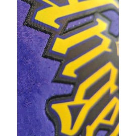 Men's purple # 77 basketball jersey, casual, loose and breathable, classic retro embroidered letter vest round neck basketball suit