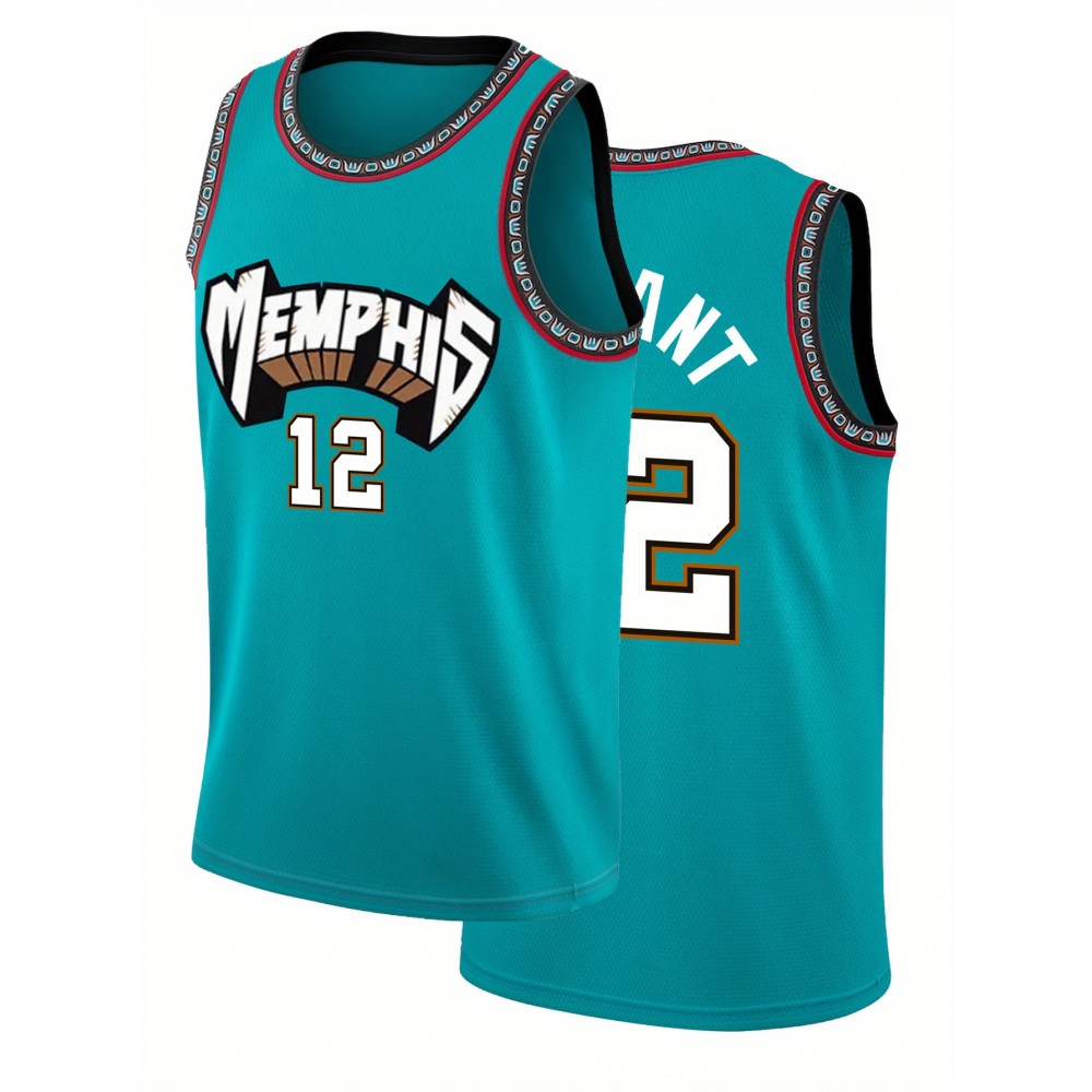 Men'S green Basketball Shirt # 12 Classic Retro Embroidered Sleeveless Sweat wicking Breathable Tank Top Basketball Shirt Men'S green Basketball Shirt # 12 Classic Retro Embroidered Sleeveless Sweat wicking Breathable Tank Top Basketball Shirt