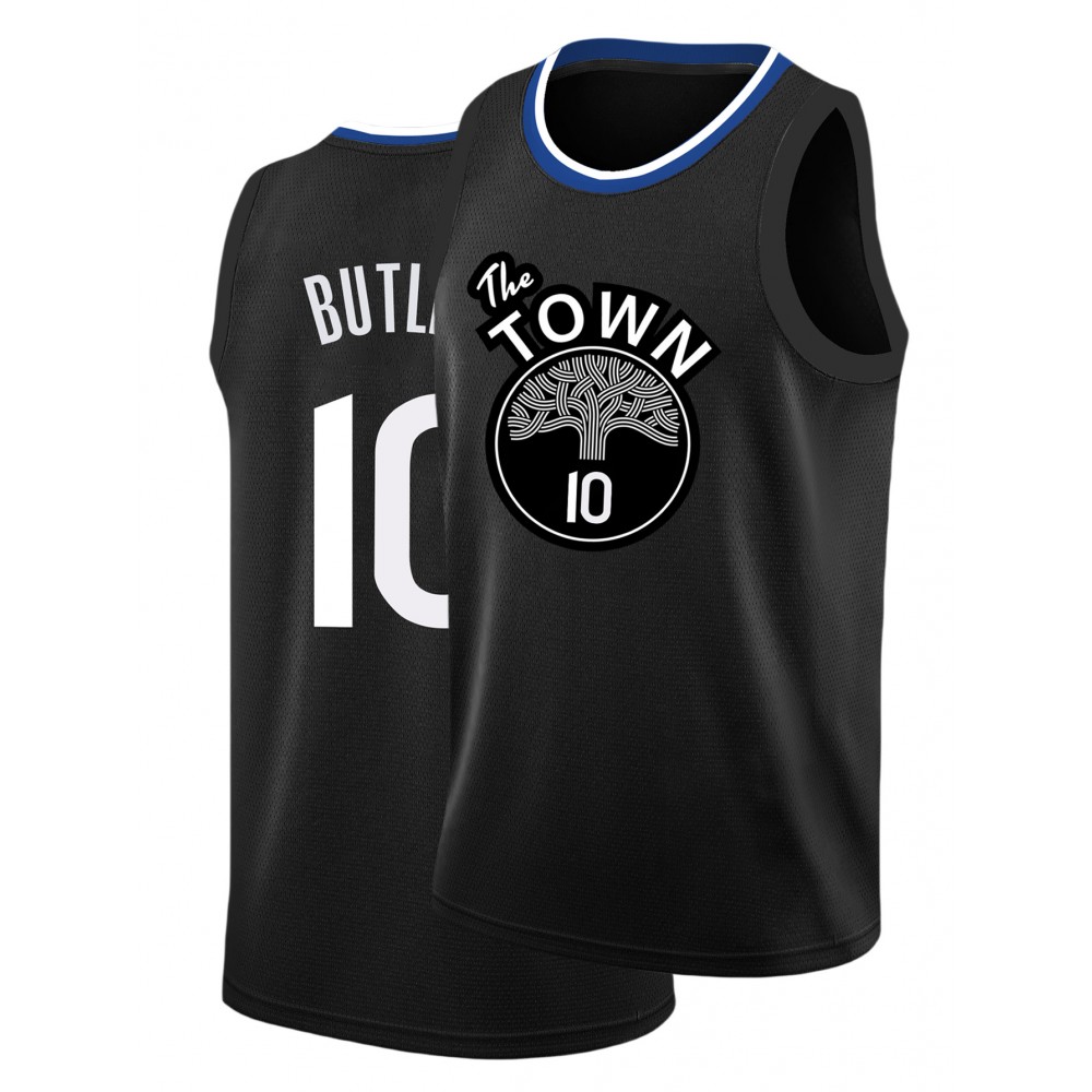 Men'S Black # 10 Basketball Jersey, Classic Retro High-End Embroidered Letters, Casual Loose Breathable Vest Round Neck Basketball Suit