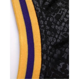 Men'S Black Snake Skin Basketball Suit # 24 Classic Retro Embroidered Letter Sleeveless Sweat wicking Breathable Tank Top Basketball Suit