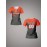 Customizable Women's V-Neck Football Jersey - Personalized Name & Number, Breathable Polyester, Orange & Gray Retro Design for Team Sports, Training, and Casual Wear