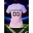 Customizable Women's V-Neck Soccer Jersey - Personalized Name & Number, Pink & Purple Design, Breathable Polyester for Sports, Fitness, and Team Training