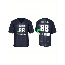 Customize your own football jerseys. Customize your name and team number. Personalized large-sized football jerseys for ball games and daily outdoor activities