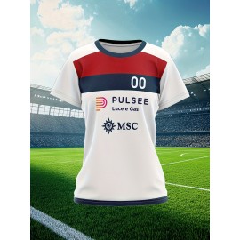 Women's Plus-Size Soccer Uniforms Custom with Team Name & Jersey Number - Personalized Sports Jerseys in Navy Blue & Golden, Breathable Fabric for Female Athletes - Ideal for Soccer, Softball, Basketball Teams, Team Apparel, Sporty Style, Comfortable Fit