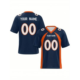 Personalized Football jersey Custom Football jersey Printed T-shirts Customize your favorite team and number, Everyday personalized hip-hop short-sleeved shirts, button- shirts