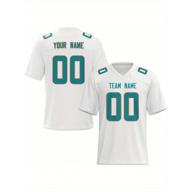 Personalized Football jersey Custom Football jersey Printed T-shirts Customize your favorite team and number, Everyday personalized hip-hop short-sleeved shirts, button- shirts