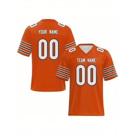 Personalized Football jersey Custom Football jersey Printed T-shirts Customize your favorite team and number, Everyday personalized hip-hop short-sleeved shirts, button- shirts