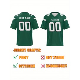 Personalized Football jersey Custom Football jersey Printed T-shirts Customize your favorite team and number, Everyday personalized hip-hop short-sleeved shirts, button- shirts