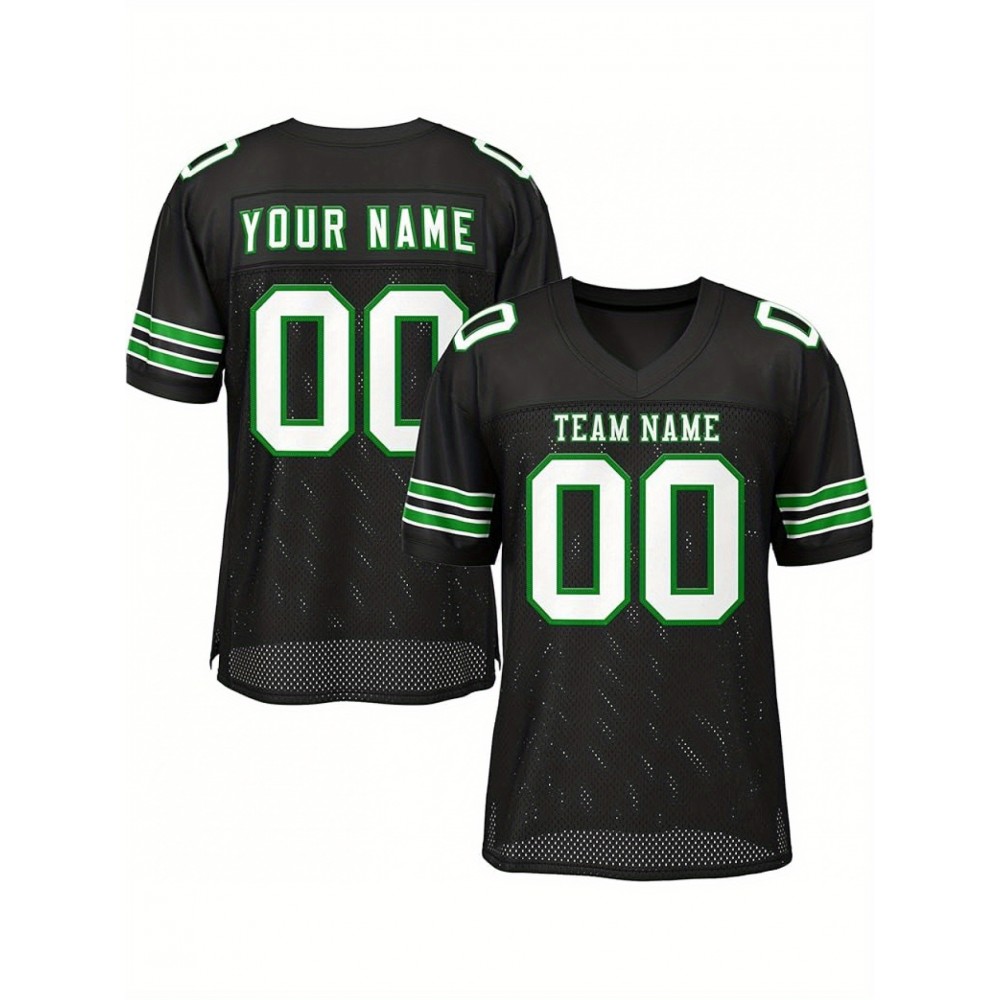 Customized Fitted Plus Size Football Jersey, Personalized Team Name Number, Large Size Women'S Sports Jersey, V-Neck, Non-Stretch Fabric, Print, Summer, with Team Logo, for Sports Activities Customized Fitted Plus Size Football Jersey, Personalized Team Name Number, Large Size Women'S Sports Jersey, V-Neck, Non-Stretch Fabric, Print, Summer, with Team Logo, for Sports Activities